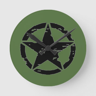 Vintage Star-Uhr Runde Wanduhr