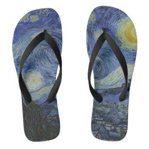 Vintage Starry Nacht Van Gogh Flip Flops