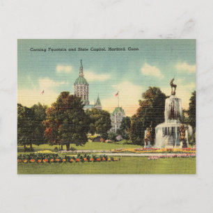 Vintage, State Capitol, Hartford, Connecticut Postkarte