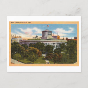 Vintage State Capitol in Columbus, Ohio Postkarte
