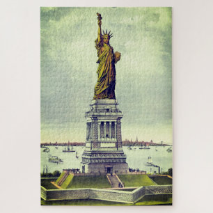 Vintage-Statue der Freiheit Puzzle
