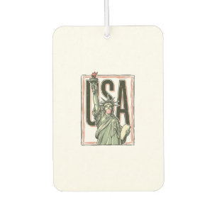 Vintage Statue of Liberty Bubblegum Grafik T-Shirt Autolufterfrischer