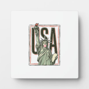 Vintage Statue of Liberty Bubblegum Grafik T-Shirt Fotoplatte