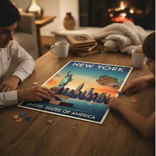 Vintage-Statue of Liberty New York City Puzzle