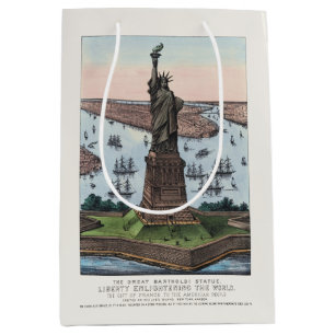 Vintage-Statue of Liberty-New-York-Hafen-Kunst 188 Mittlere Geschenktüte