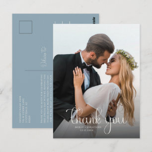 Vintage staubblaue Rosenreben-Foto-Hochzeit Postkarte
