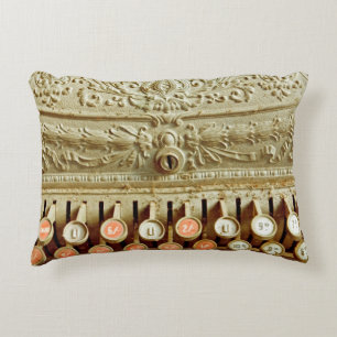 Vintage, staubgedeckte Kasse Dekokissen