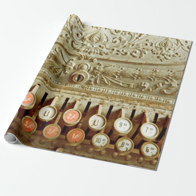 Vintage, staubgedeckte Kasse Geschenkpapier (Ungerollt)