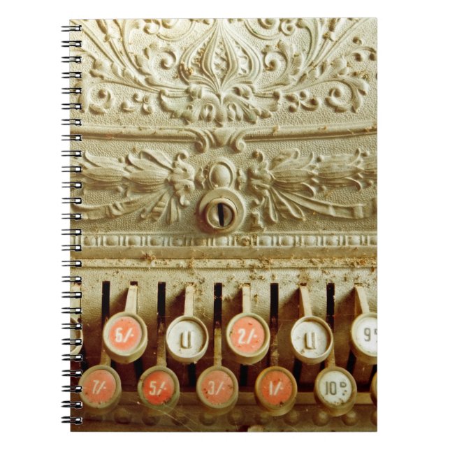 Vintage, staubgedeckte Kasse Notizblock (Vorderseite)