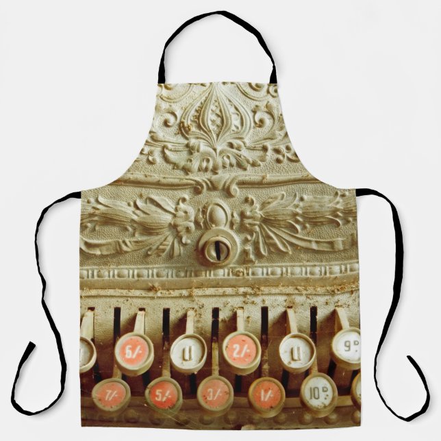Vintage, staubgedeckte Kasse Schürze (Vorderseite)