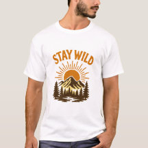Vintage-Stay-Wild-Berg-Sonnenuntergang-T-Shirt