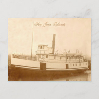 Vintage Steamboat Islander Postkarte