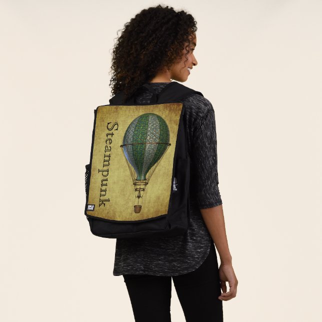 Vintage-Steampunk-Ballon Rucksack (Ausgewaschen)