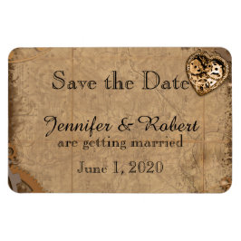 Vintage Steampunk-Braut-Hochzeit speichern Sie das Magnet