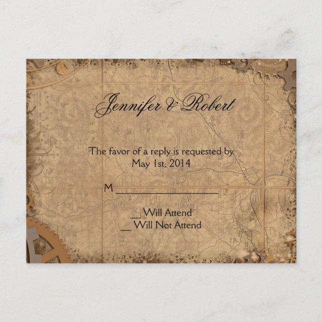 Vintage Steampunk Bride UAWG Postkarte (Vorderseite)