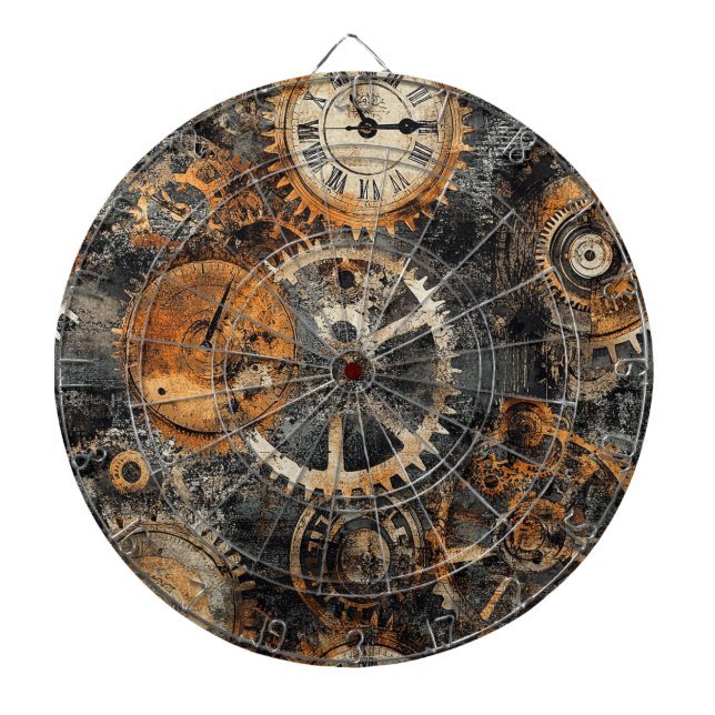 Vintage-Steampunk-Dartscheibe Dartscheibe (vorne)