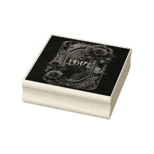Vintage-Steampunk-Eleganz Uhrwerk Rosen der Liebe Gummistempel