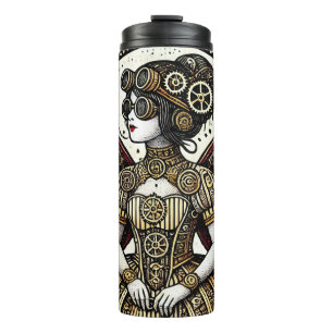 Vintage-Steampunk-Fee Thermosbecher