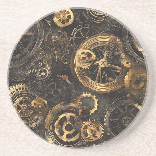 Vintage-Steampunk-Getränkeuntersetzer Getränkeuntersetzer (Vorne)