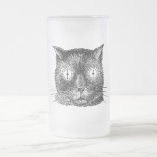 Vintage Steampunk Katze Mattglas Bierglas
