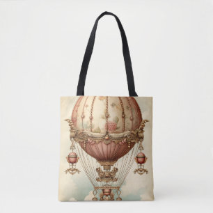 Vintage-Steampunk-Rosa-Heißluftballon
