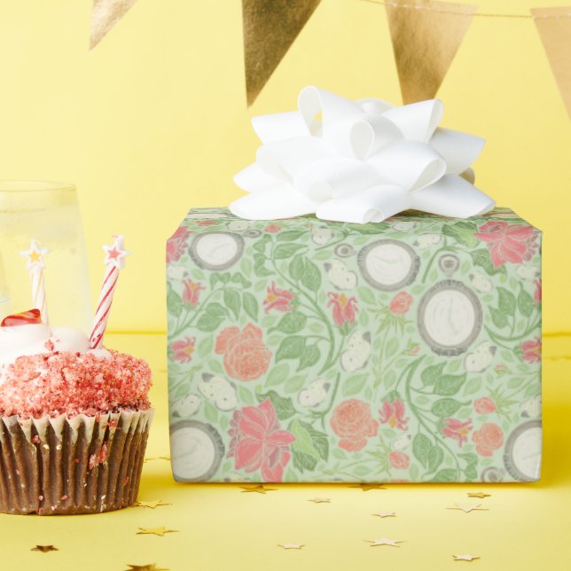 Vintage Steampunk-Schließfächerüberwachung Geschenkpapier (Geburtstagsparty)