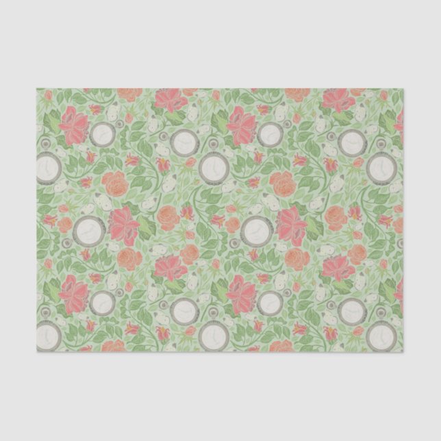 Vintage Steampunk-Schließfächerüberwachung Seidenpapier (Vorderseite)