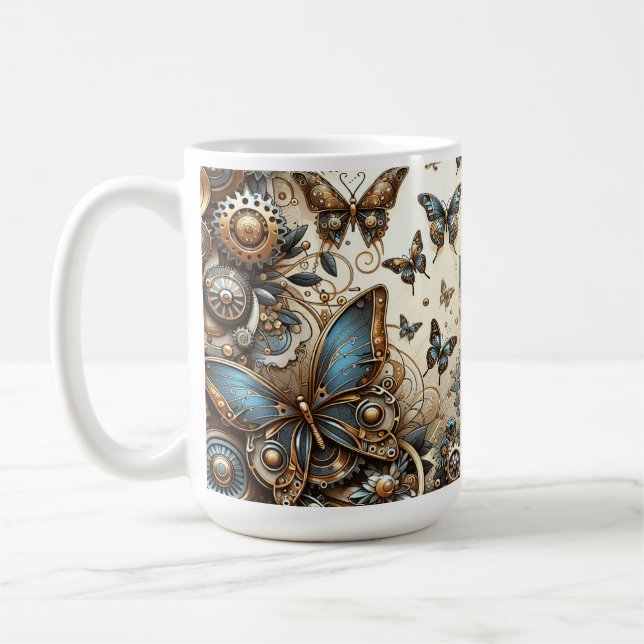Vintage Steampunk-Schmetterlinge Kaffeetasse (Links)
