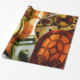 Vintage Steampunk Tapete Geschenkpapier