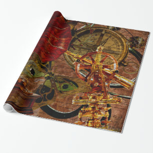 Vintage Steampunk Tapete Geschenkpapier