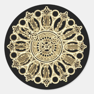 Vintage-Steampunk-Victorian-Uhr-Zifferblatt Runder Aufkleber