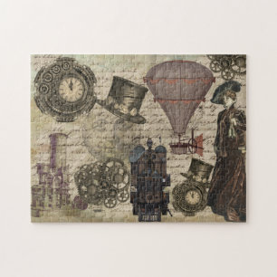Vintage-Steampunk-viktorianische Industriezahnräde Puzzle