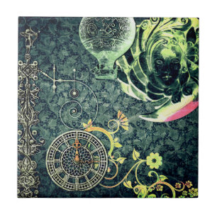Vintage-Steampunk-Wallpaper Fliese