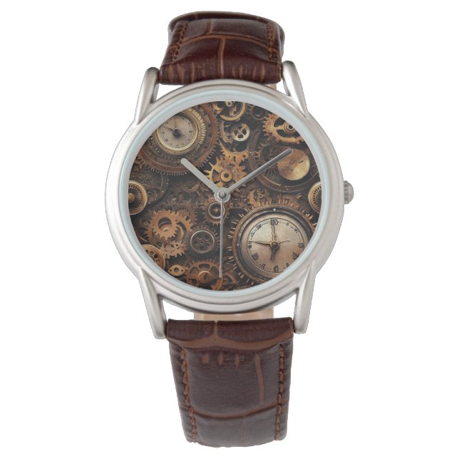 Vintage Steampunk Watch Armbanduhr (Vorderseite)