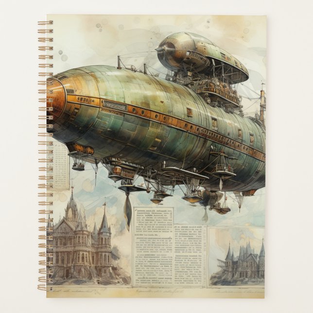 Vintage-Steampunk-Zeppelin (7) Planer (Vorderseite)