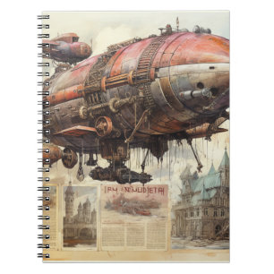 Vintage-Steampunk-Zeppelin (9) Notizblock