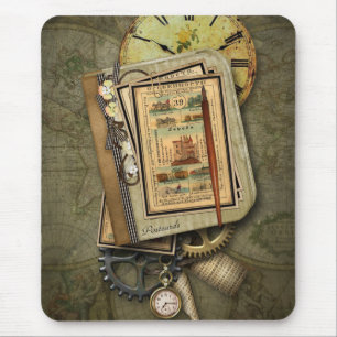 Vintage Steampunkreise Mousepad