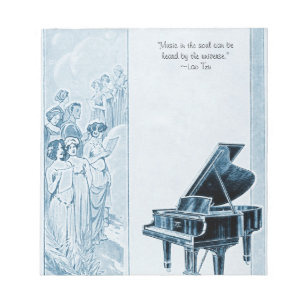 Vintage Steinway Piano Angels und Notepad Notizblock