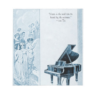 Vintage Steinway Piano Angels und Notepad Notizblock