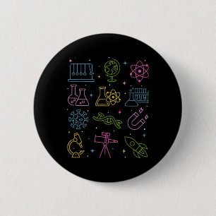 Vintage Stem Wissenschaft Technologie Ingenieurwes Button