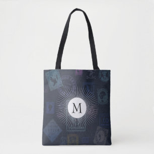 Vintage-Stempel-Tasche mit Initiale