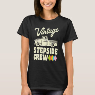 Vintage Step-Side Lieferwagen LKW Crew Kurzes Bett T-Shirt