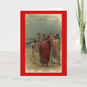 Vintage Stern von David Bethlehem Christus ist geb Feiertagskarte