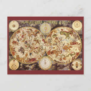 Vintage Sternbilder, Frederik de Wit Postkarte