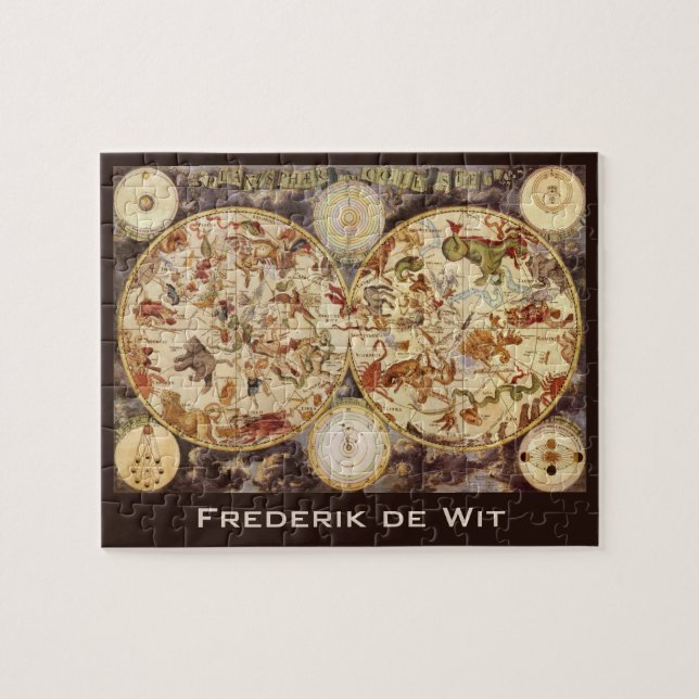 Vintage Sternbilder, Frederik de Wit Puzzle (Horizontal)