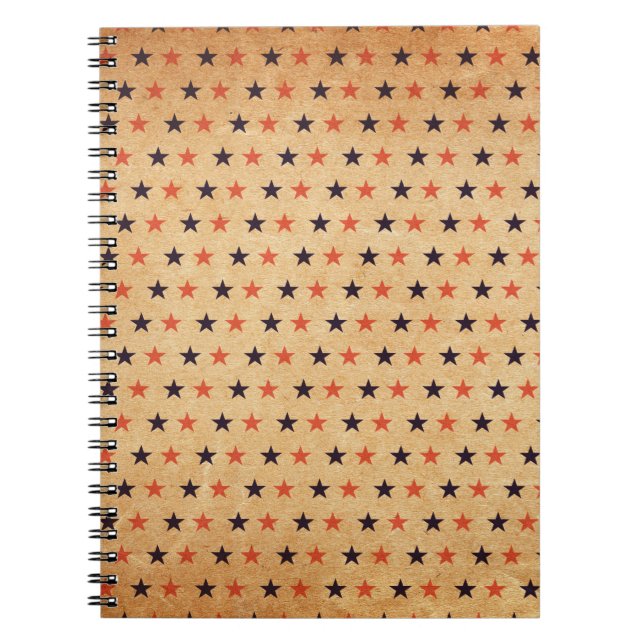 Vintage Sterne: Alte Papiertextur Notizblock (Vorderseite)