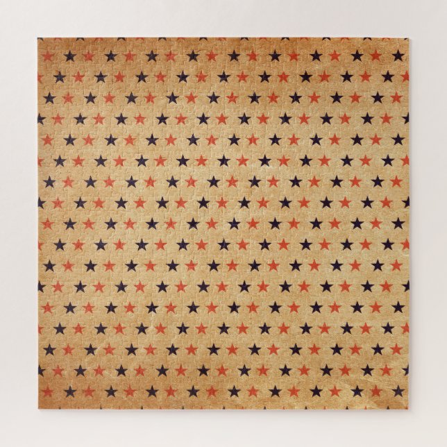 Vintage Sterne: Alte Papiertextur Puzzle (Vertikal)