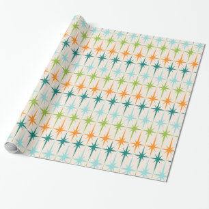 Vintage Sternenexplosionen Geschenkpapier