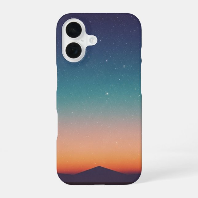 Vintage Sternenhimmelverlauf iPhone 16 Hülle (Rückseite)