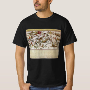 Vintage-Sternkarte der Konstellation von Backer un T-Shirt